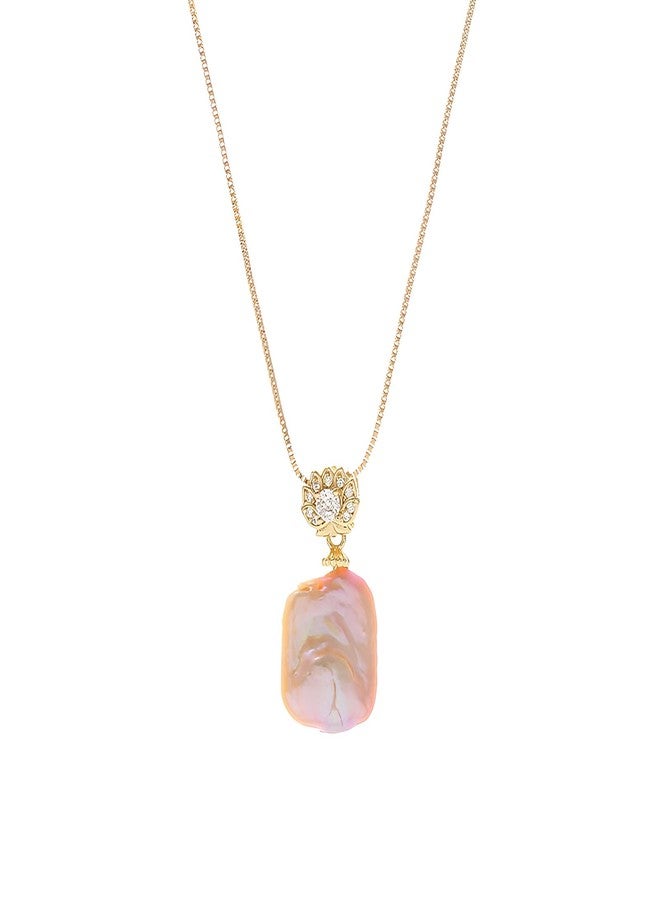 Decentraland Baroque pearl necklace Long Pendant Necklace Fashionable and minimalist necklace with irregular style Necklace - Image 1